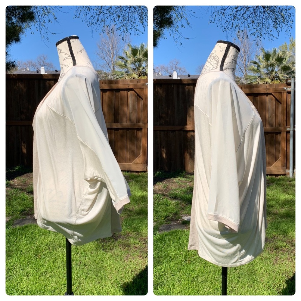 NWT Lane Collection dolman sleeve linen top cream size 18/20 - Picture 3 of 6